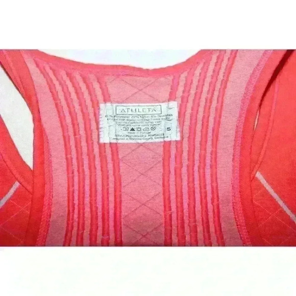 Athleta Athletic Sporty Razor Back Tank Top Reflective Easy Care Women's Size S - Picture 7 of 9